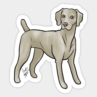 Dog - Weimeraner - Tan Sticker